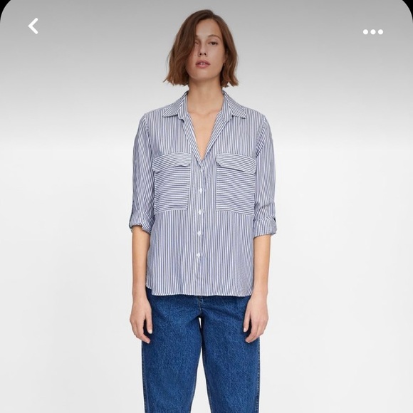 Zara Striped Blouse - Picture 3 of 8